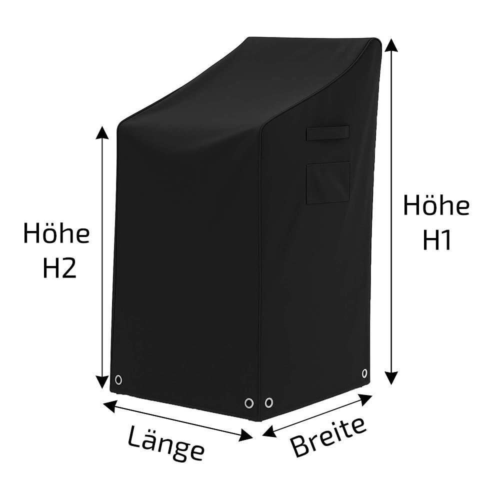 Maßgefertigte Schutzhaube für Hochlehner und Garten-/ Lounge-Sessel