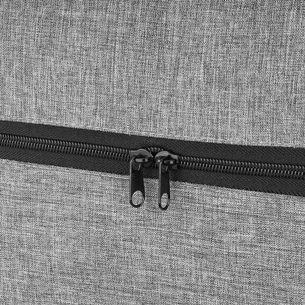 55x40x20 cm Handgepäck Reisetasche in grau mit Doppel-Reißverschluss