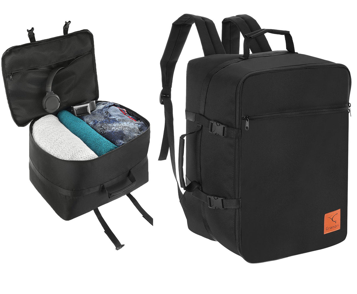 40x30x25 cm / 40x30x20 cm Flugzeug Handgepäck Koffer-Rucksack mit aufklappbarer Öffnung für Eurowings Flug (Hauptbild)