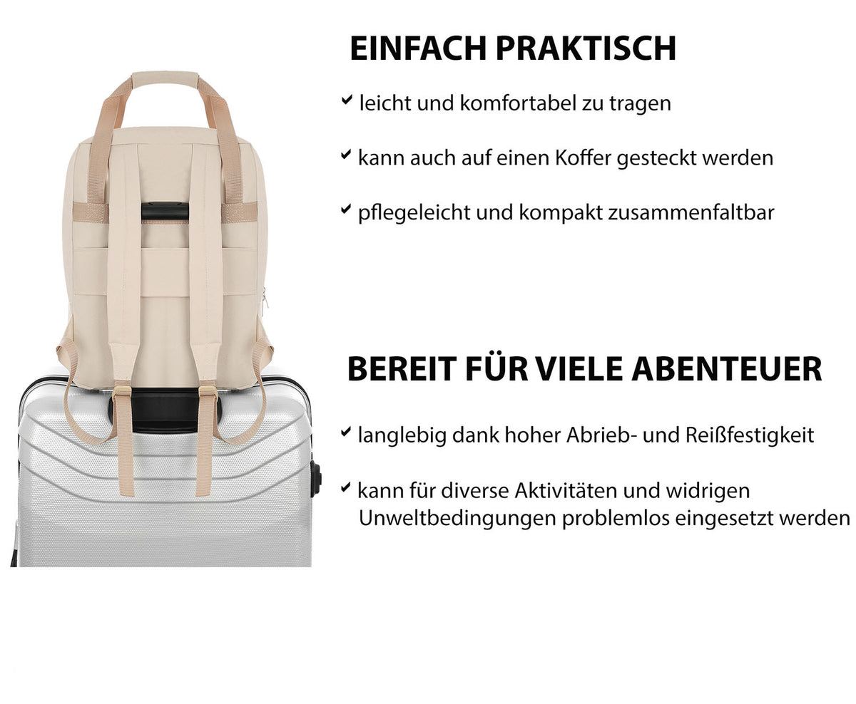 40x30x25 cm Rucksack in beige