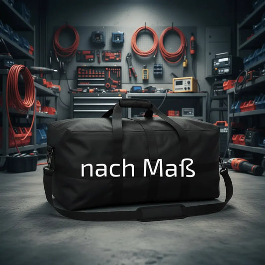 Maßgefertigte Gewerbetasche als robuste Transporttasche für Unternehmen, Serviceeinsätze, Montage, Arbeitsmaterial und Betriebsausstattung