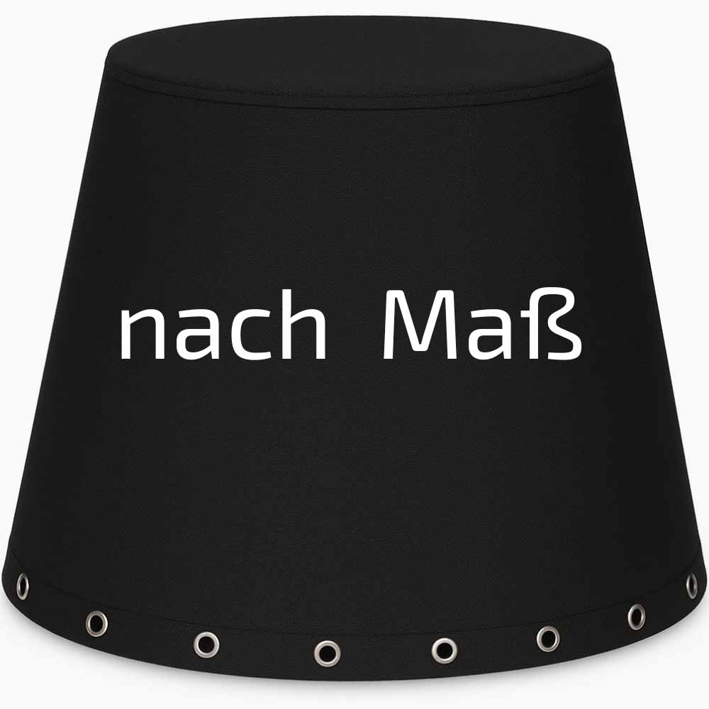 Kegelförmige Abdeckung nach Maß für Outdoor Schutz von z.B. Brunnen, Schirm, Hängesessel und Leuchten (Kegelstumpf-Plane individuell gefertigt mit verstärktem Rand und Ösen)