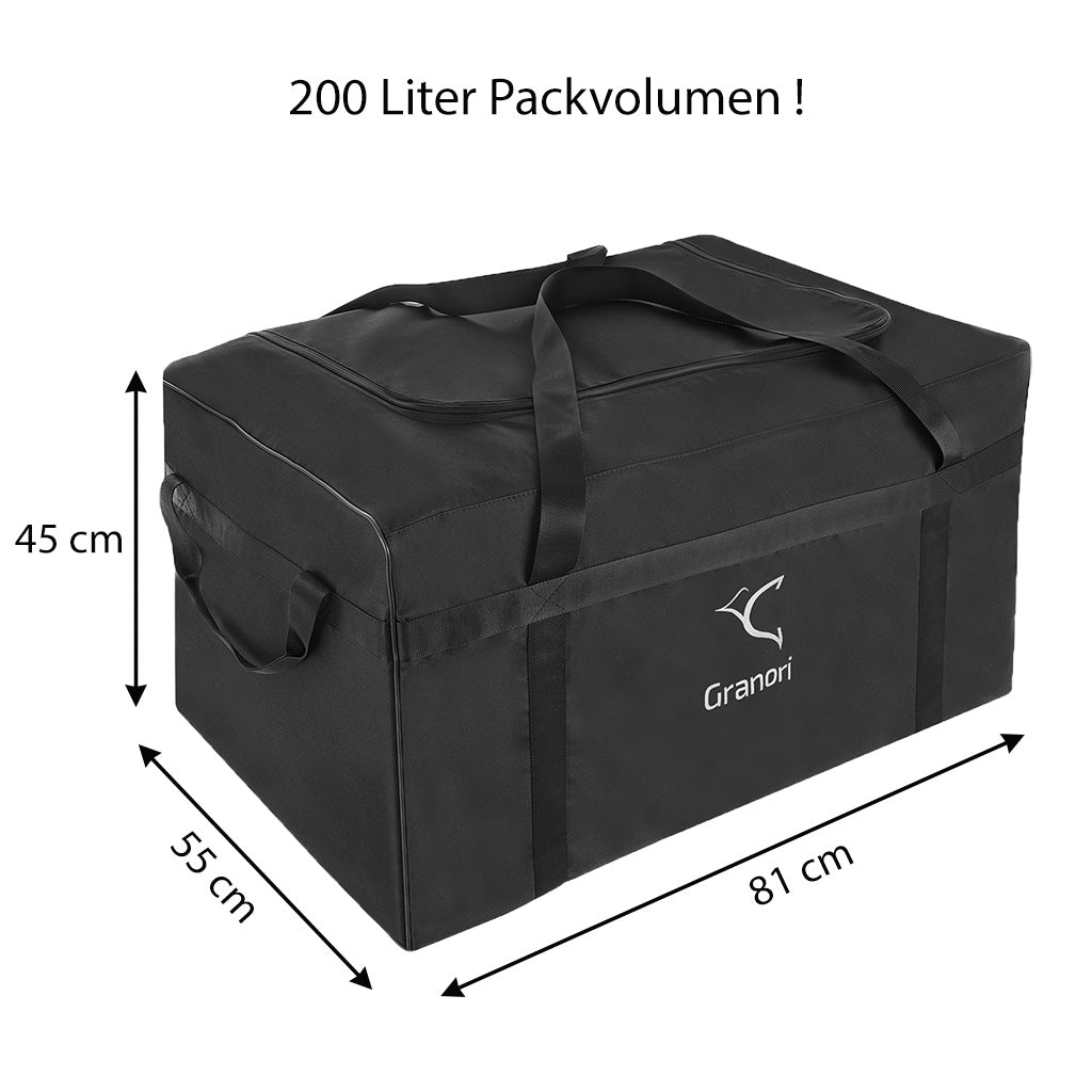 Große leichte Tragetasche mit 200 Liter Fassungsvermögen (Abmaße)
