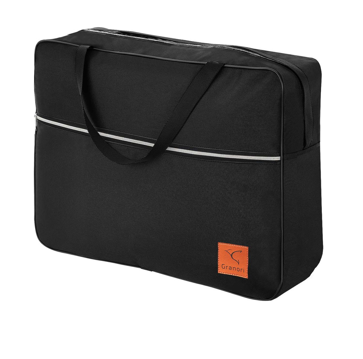 55x40x20 cm Handgepäck Reisetasche in schwarz (Schräg-Frontansicht)