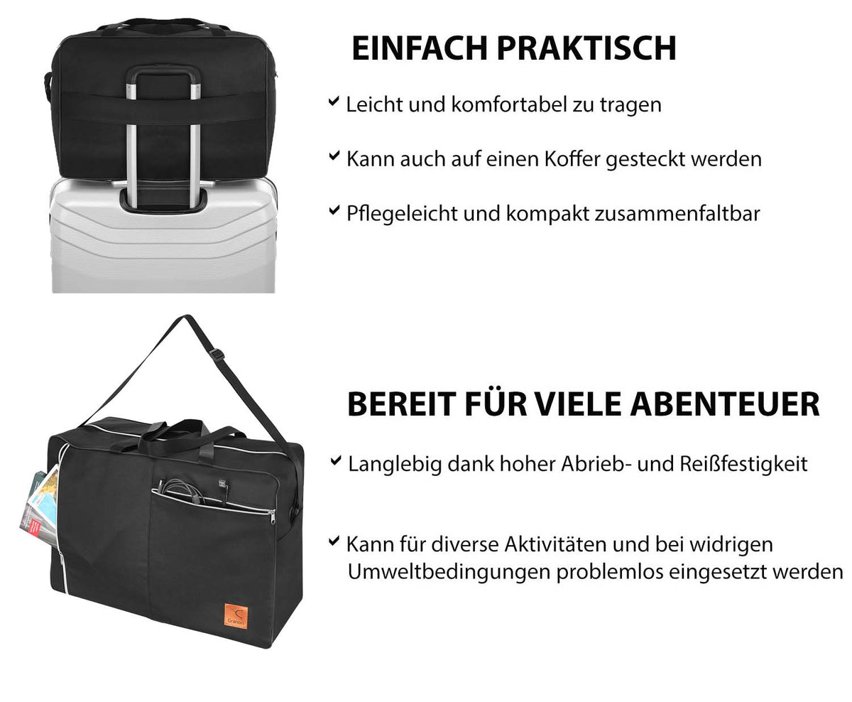 Große Kabinengepäck Tasche 55x40x23 cm Beschreibung