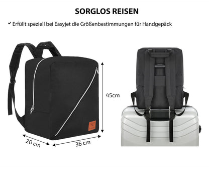 45x36x20 cm Handgepäck Rucksack Maße als Bordgepäck für Easyjet Kabine