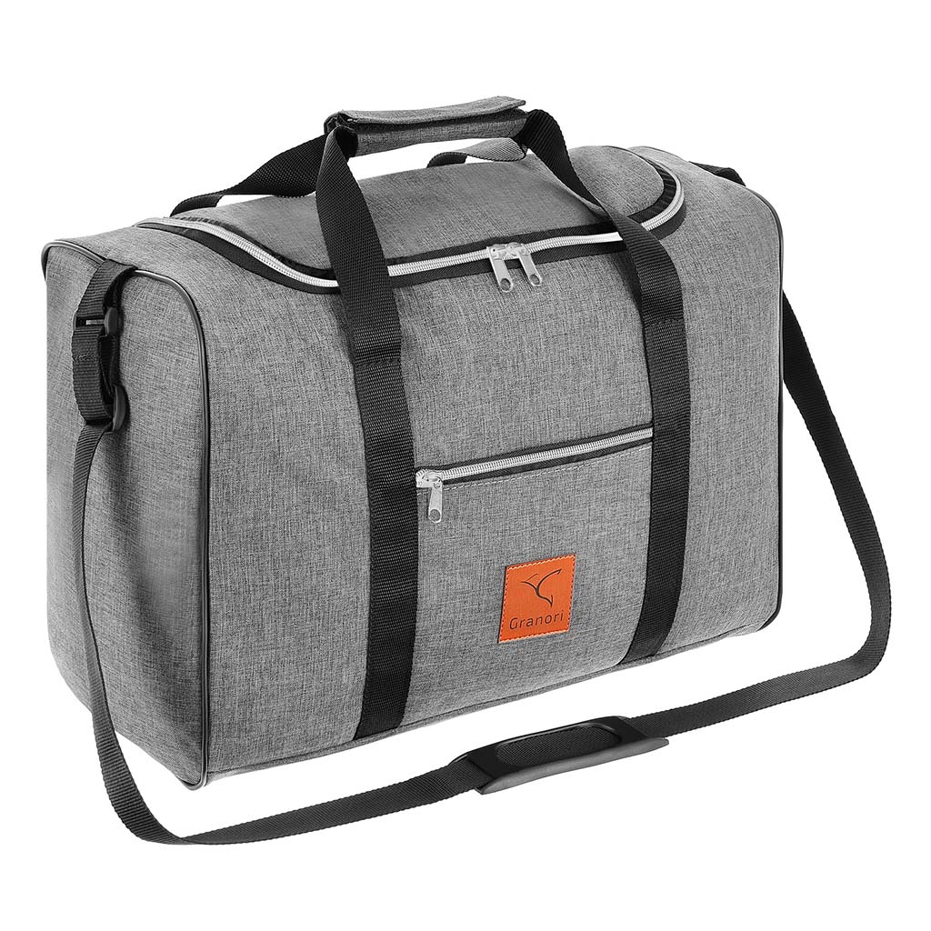 Leichte Flugzeug Kabinengepäck Tasche 40x30x20 cm (30x40x20 cm) für Wizzair / Ryanair Flug in grau.