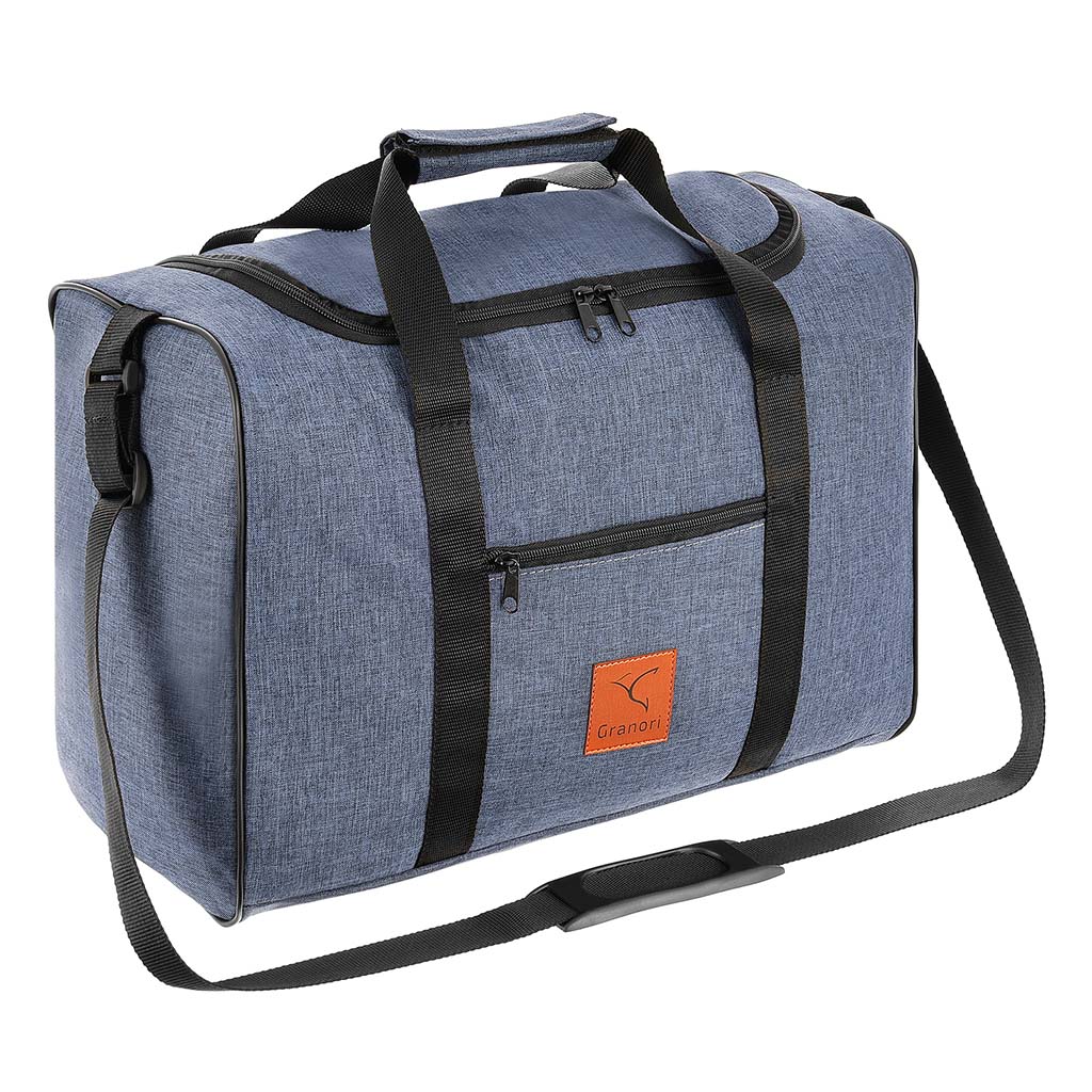 Handgepäck Flugzeug Tasche 40x30x20 cm (30x40x20 cm) für Wizzair / Ryanair Flug in blau.