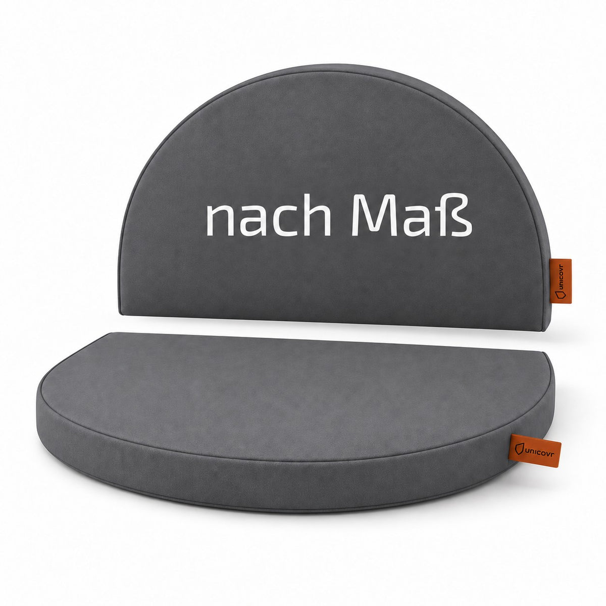 Halbrundes Sitzkissen in D-Form nach Maß