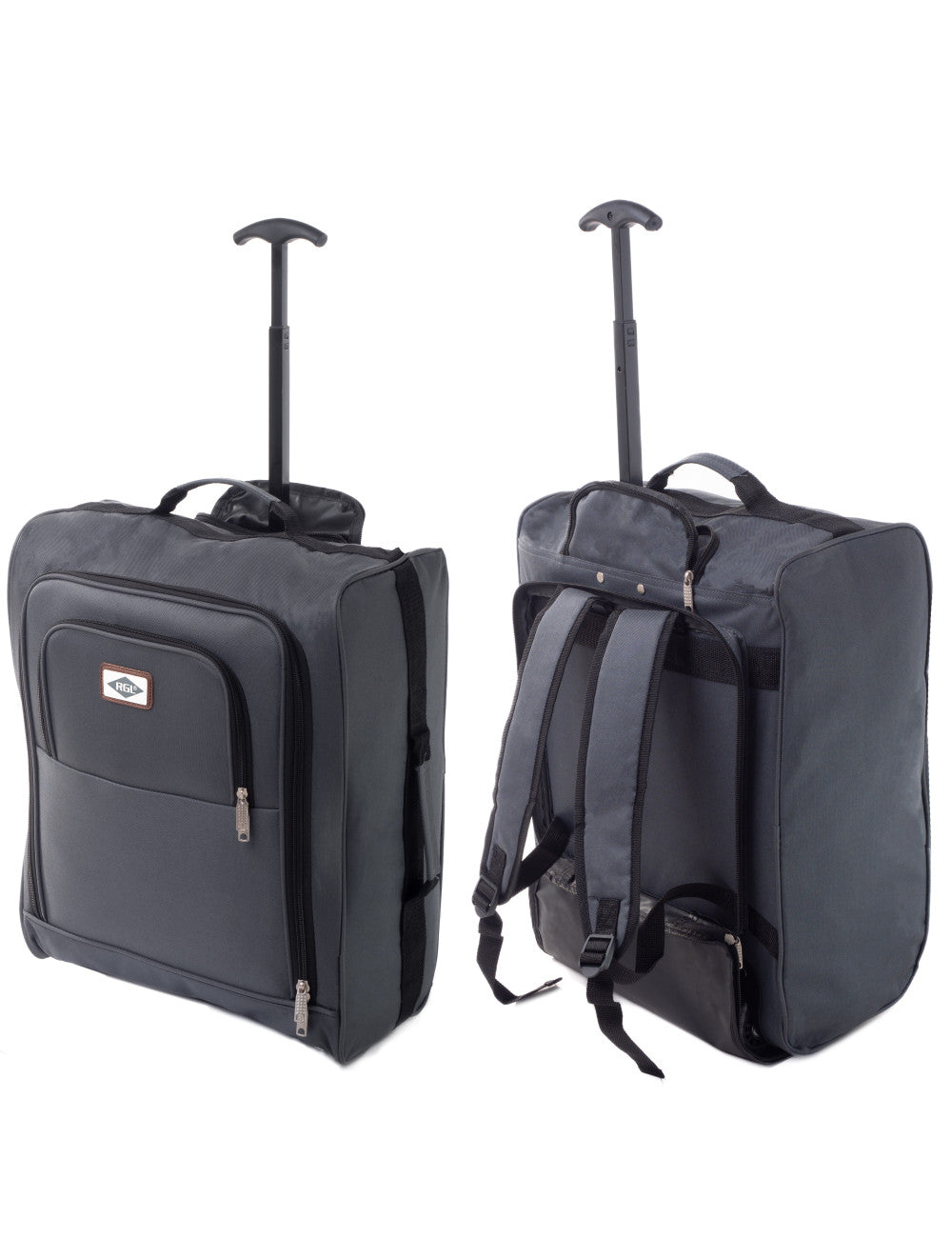 Handgepäck Koffer 55x40x20 cm mit Rucksack-Funktion in grau