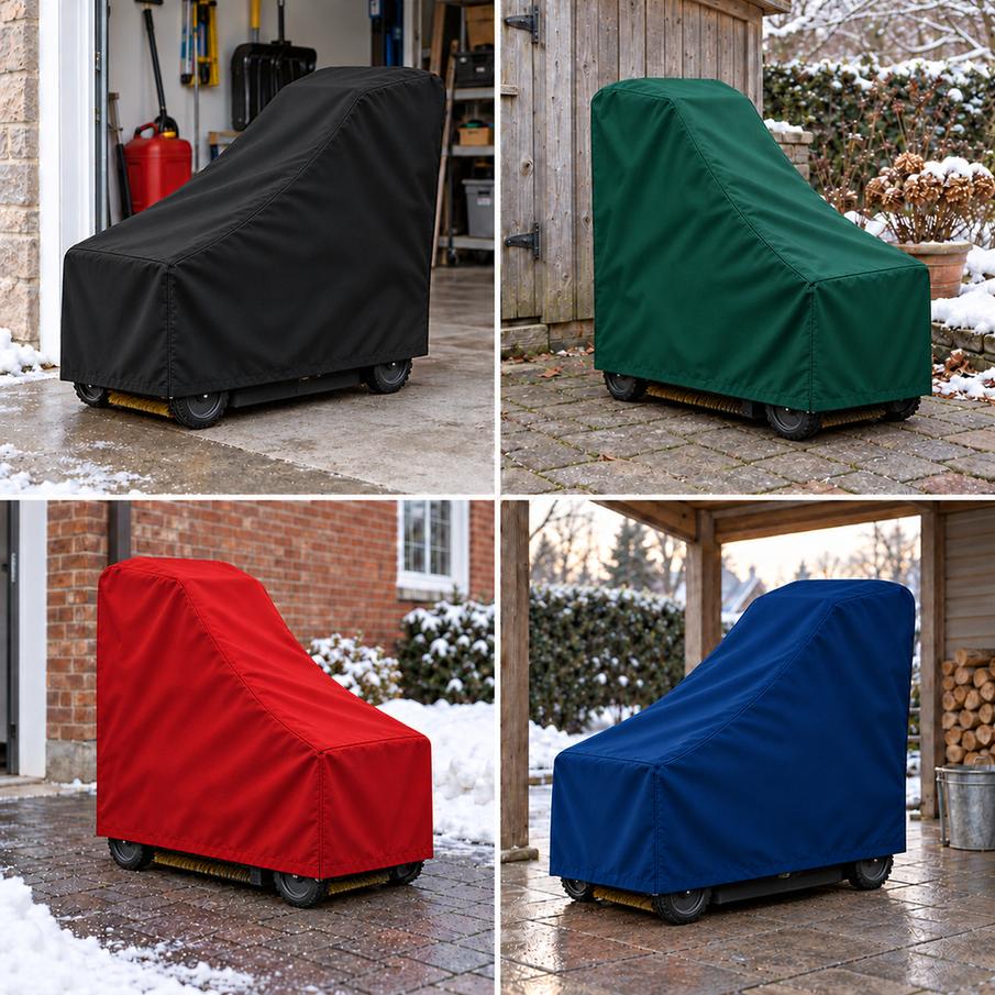 Winterfeste Schutzhülle für Kehrmaschinen nach Maß – robuste, reißfeste Abdeckhaube in verschiedenen Farben zum Schutz vor Regen, Schnee, Schmutz und Witterung bei der Lagerung im Freien.