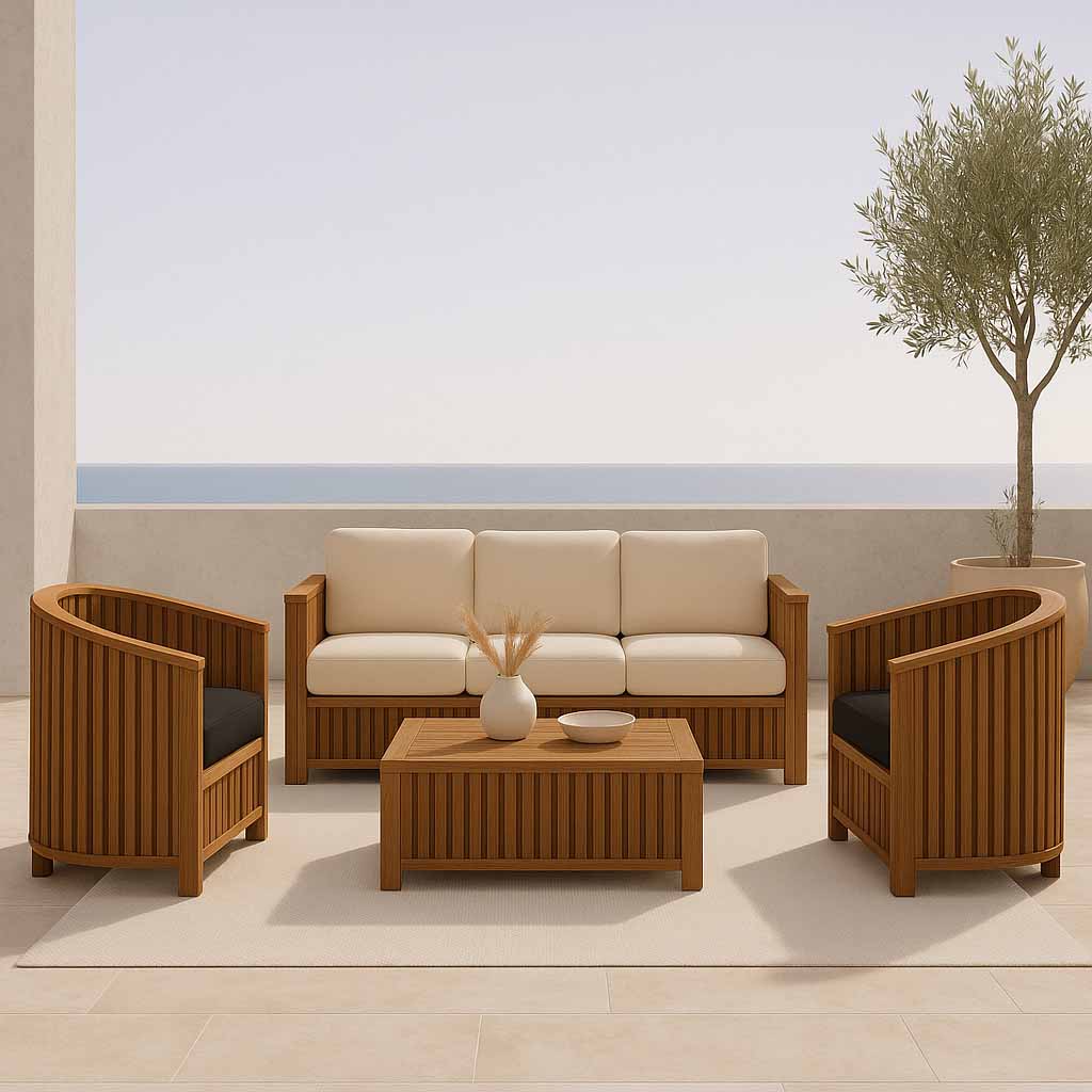 Halbkreisförmiger Kissenbezug nach Maß für Innen- und Außenbereich (z.B. Lounge Sofa und Camper)